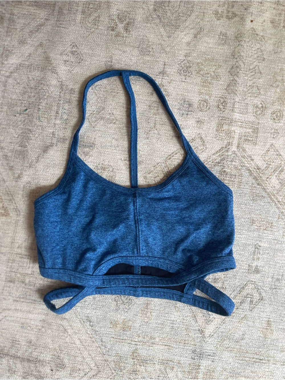 FP Movement by Free People Heathered Blue Double-Strap Sports Bra